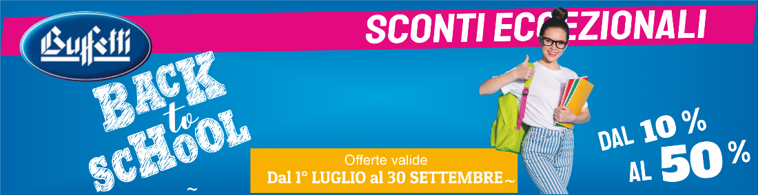 da Giani Mila l'assortimento e le promozioni Buffetti per la scuola