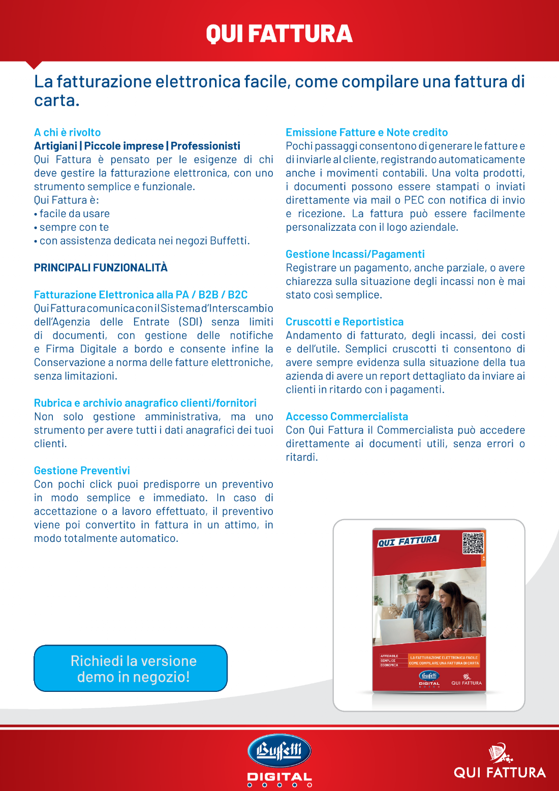 Tutte le gestioni principali di Qui Fattura
