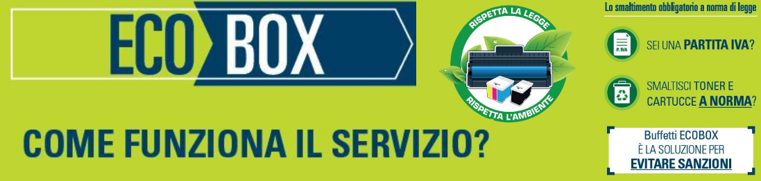 Gestisci il recupero dei toner a norma di legge con il nostro servizio Eco Box