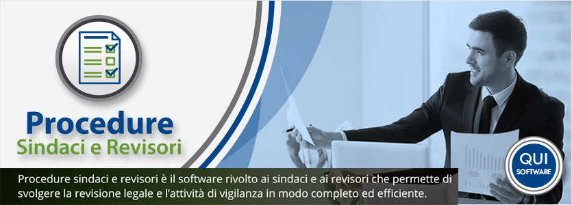 Procedure Sindaci e Revisori Software che permette di svolgere la revisione legale e l'attività di vigilanza in modo completo